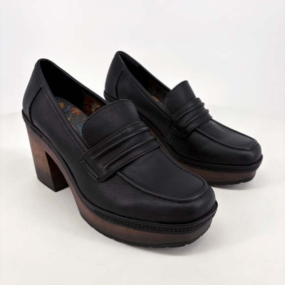 KORKS | Penny Chunky Platform Loafer Pumps in Black | Sz 8 - Picture 3 of 15